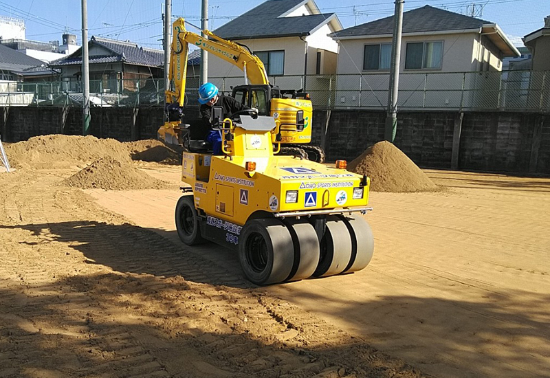 ハンドボールコート整備